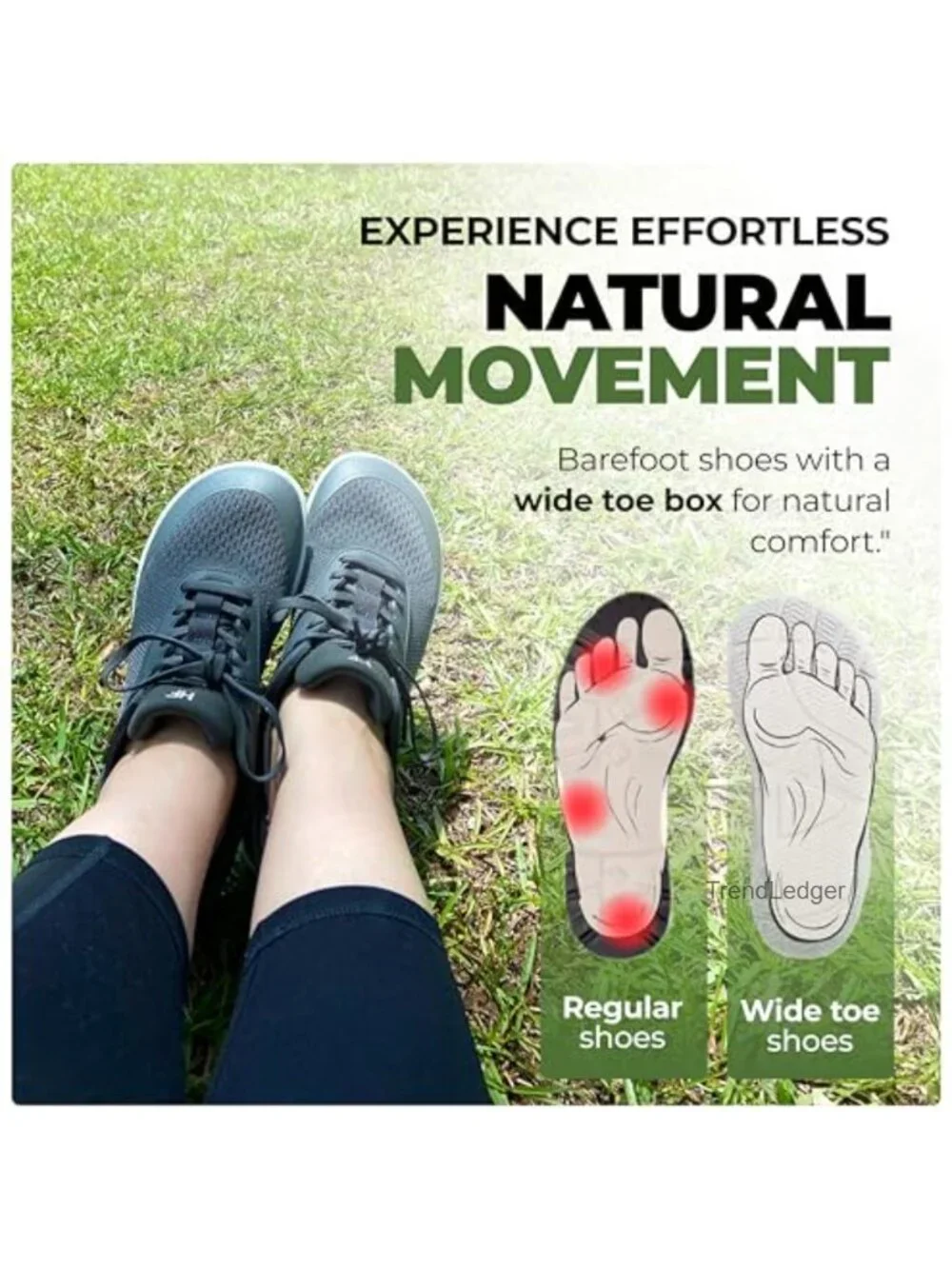 Barefoot Shoes Hands-Off Slip-On Zero-Drop Thin Sole Lightweight Walking